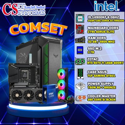 COMPUTER SET INTEL I9 14900KF / ZOTAC RTX 5070TI SOLID SFF 16GB GDDR7 / 32GB 5600MHz / M.2 1TB