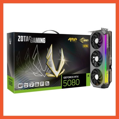 การ์ดจอ ZOTAC GAMING GEFORCE RTX 5080 AMP EXTREME INFINITY ULTRA - 16GB GDDR7