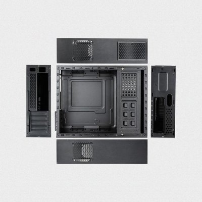 CASE VENUZ SLIM MICRO-ATX 103A BLACK/SLIVER WITH PSU 200W