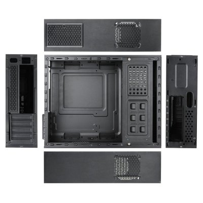 CASE VENUZ SLIM MICRO-ATX 103B BLACK/GREEN WITH PSU 200W