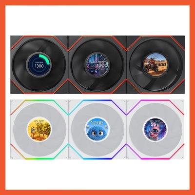 Lian Li UNI FAN TL 120 LCD FLEX PACK 3 BLACK, WHITE