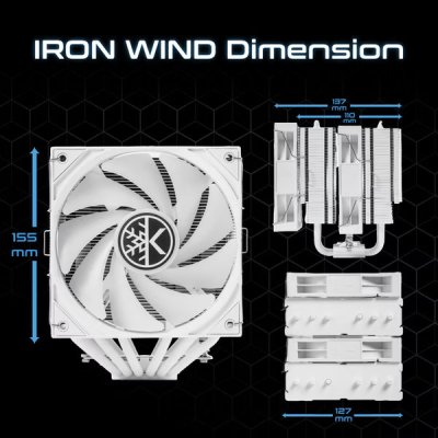 CPU COOLING KINGCOOL IRON WIND ARGB WHITE
