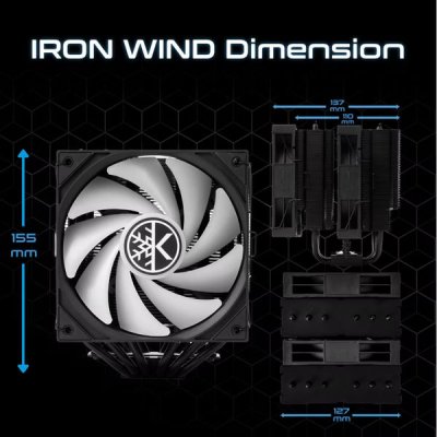 CPU COOLING KINGCOOL IRON WIND ARGB BLACK