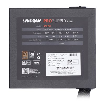 POWER SUPPLY SYNDOME SPS750 750W 80+ BRONZE