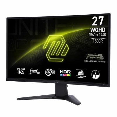 MONITOR MSI MAG 27CQ6F - 27" RAPID VA 2K 180Hz CURVED MONITOR MSI MAG 27CQ6F - 27" RAPID VA 2K 180Hz CURVED