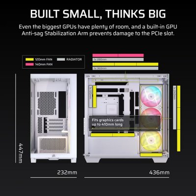 CASE CORSAIR 2800X RS-R ARGB WHITE (CC-9011348-WW)