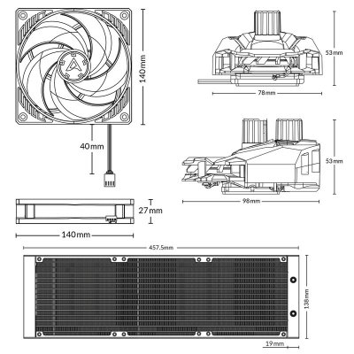 CPU LIQUID COOLING ARCTIC FREEZER II - 420