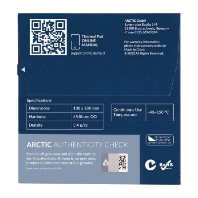 ARCTIC THERMAL PAD TP-3 100 x 100 x 1mm.