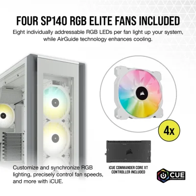 CASE CORSAIR ICUE 7000X RGB TEMPERED GLASS CASE CORSAIR ICUE 7000X RGB TEMPERED GLASS