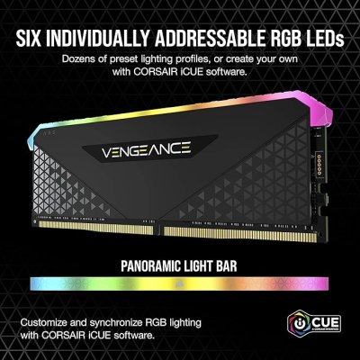 RAM DDR 4 32GB (16GBx2) 3200MHz CORSAIR VENGEANCE RGB RS BLACK