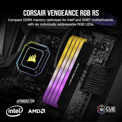 RAM DDR 4 32GB (16GBx2) 3200MHz CORSAIR VENGEANCE RGB RS BLACK