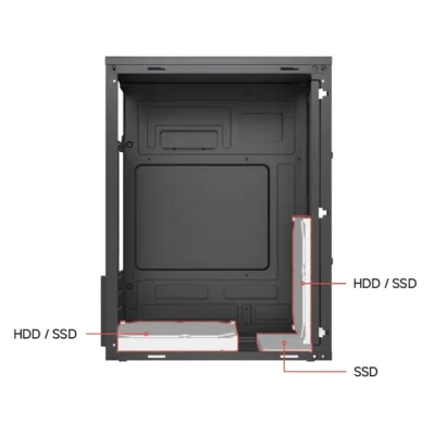 CASE VENUZ VC-2610 M-ATX BLACK