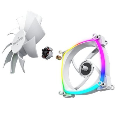 MONTECH FAN CASE AX120 PWM - PACK 3 WITH FAN HUB (WHITE)