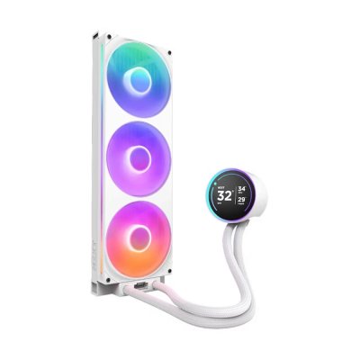 CPU LIQUID COOLING NZXT KRAKEN ELITE 420 RGB WHITE (RL-KR42E-W2)