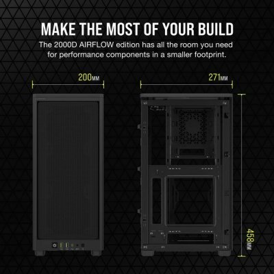 CASE CORSAIR 2000D AIRFLOW MINI-ITX