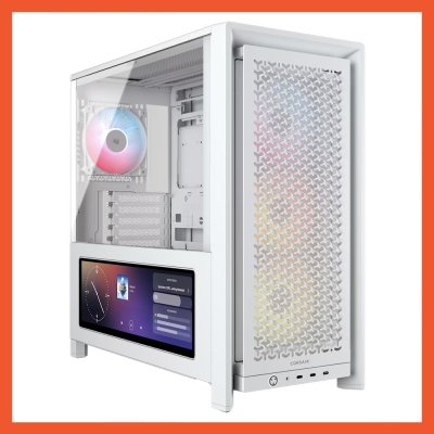 CASE CORSAIR 4000D FRAME XENEON EDGE & TEMPERED GLASS PANEL WHITE FINISH RS120 ARGB (CC-9011327-WW)