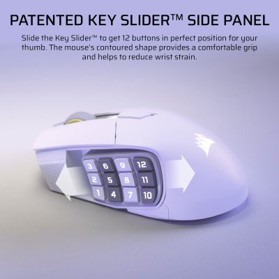MOUSE GAMING CORSAIR SCIMITAR ELITE WIRELESS SE - WHITE (CH-9314011-AP)