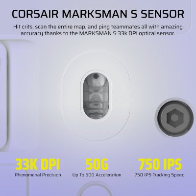 MOUSE GAMING CORSAIR SCIMITAR ELITE WIRELESS SE - WHITE (CH-9314011-AP)