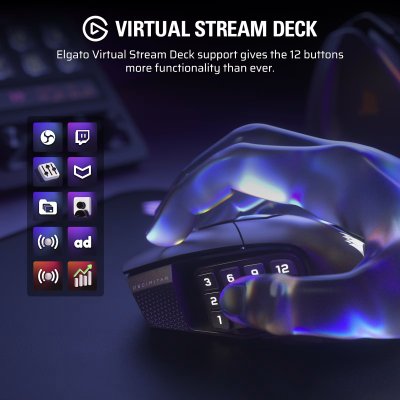 MOUSE GAMING CORSAIR SCIMITAR ELITE WIRELESS SE - BLACK (CH-9314014-AP)