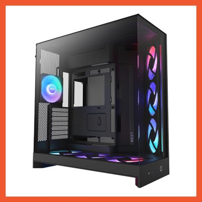 CASE NZXT H9 FLOW RGB PLUS 2025 BLACK (CM-H92FB-P1)