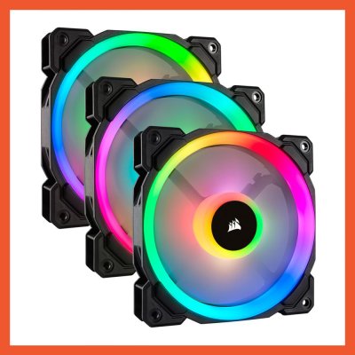 CORSAIR FAN CASE LL120 RGB BLACK PACK 3