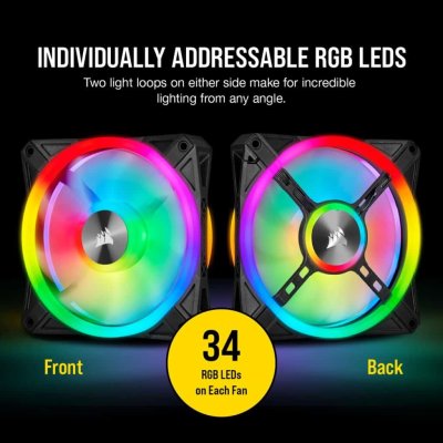 CORSAIR FAN CASE QL120 DUAL RGB BLACK PACK 1