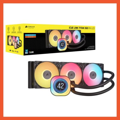 CPU LIQUID COOLING CORSAIR iCUE LINK TITAN RX LCD 360 BLACK (CW-9061023-WW)