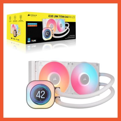 CPU COOLING CORSAIR ICUE LINK TITAN 240 RX LCD RGB White (CW-9061025-WW)