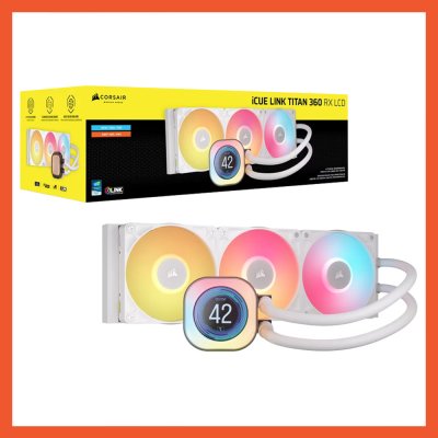 CPU LIQUID COOLING CORSAIR iCUE LINK TITAN RX LCD 360 WHITE (CW-9061026-WW)
