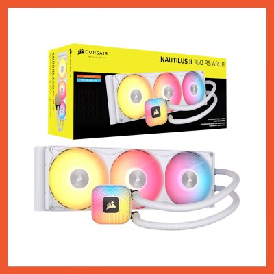 CPU LIQUID COOLING CORSAIR NAUTILUS II 360 RS ARGB WHITE (CW-9061050-WW)