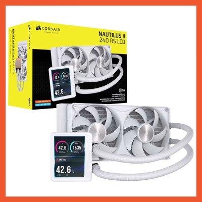 CPU LIQUID COOLING CORSAIR NAUTILUS II 240 RS LCD WHITE (CW-9061052-WW)