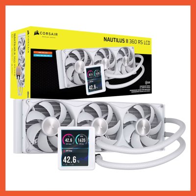 CPU LIQUID COOLING CORSAIR NAUTILUS II 360 RS LCD WHITE (CW-9061054-WW)