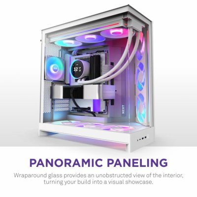 CASE NZXT H9 FLOW RGB PLUS 2025 WHITE (CM-H92FW-P1)