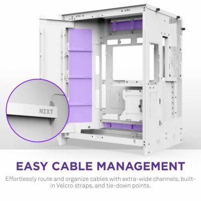 CASE NZXT H9 FLOW RGB PLUS 2025 WHITE (CM-H92FW-P1)