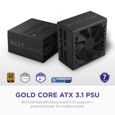POWER SUPPLY NZXT C850 GOLD CORE 850W 80+ GOLD BLACK