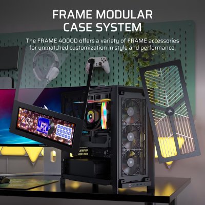 CASE CORSAIR FRAME 4000D SERIES WOOD RS BLACK MID-TOWER (CC-9011340-WW)