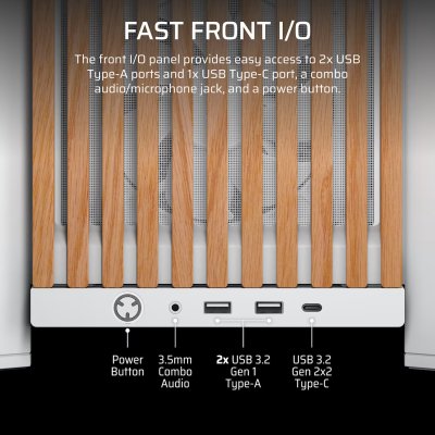 CASE CORSAIR FRAME 4000D SERIES WOOD RS WHITE MID-TOWER (CC-9011341-WW)