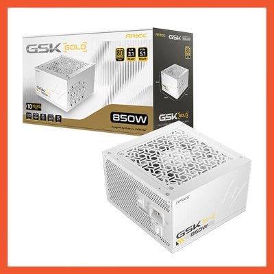 POWER SUPPLY ANTEC GSK850 V2 WHITE 850W 80+ GOLD