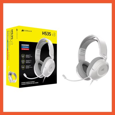 HEADSET CORSAIR GAMING HS35 V3 WHITE WIRED (CA-9011400-WW)