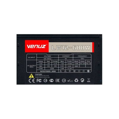 POWER SUPPLY VENUZ LPW12-600W BLACK