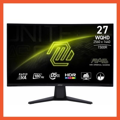 MONITOR MSI MAG 27CQ6F - 27" RAPID VA 2K 180Hz CURVED