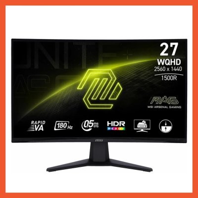 MONITOR MSI MAG 27CQ6F - 27" RAPID VA 2K 180Hz CURVED MONITOR MSI MAG 27CQ6F - 27" RAPID VA 2K 180Hz CURVED