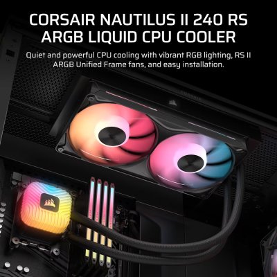 CPU LIQUID COOLING CORSAIR NAUTILUS II 240 RS ARGB BLACK (CW-9061047-WW)
