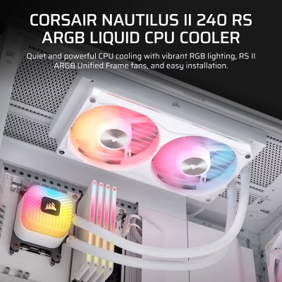 CPU LIQUID COOLING CORSAIR NAUTILUS II 240 RS ARGB WHITE (CW-9061048-WW)
