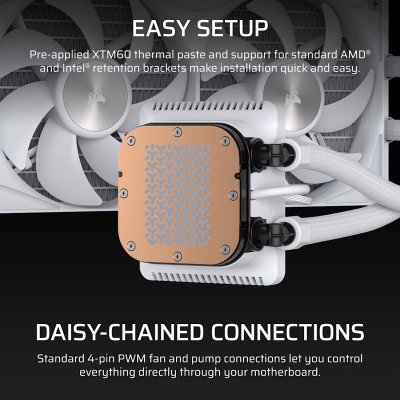CPU LIQUID COOLING CORSAIR NAUTILUS II 360 RS LCD WHITE (CW-9061054-WW)