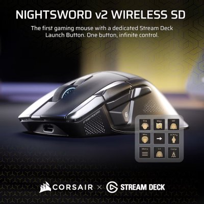 MOUSE CORSAIR NIGHTSWORD V2 WIRELESS (CH-931E010-WW)