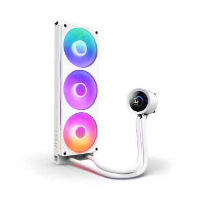CPU LIQUID COOLING NZXT KRAKEN PLUS 360 RGB WHITE (RL-KR360-W2)