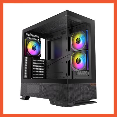 CASE OKINOS AQUA 6 BLACK MID TOWER