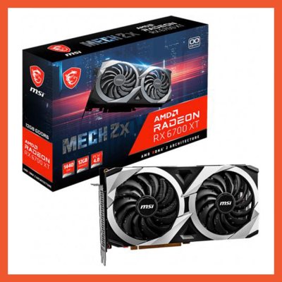 การ์ดจอ RADEON MSI RX 6700 XT Radeon MECH 2X OC 12GB GDDR6
