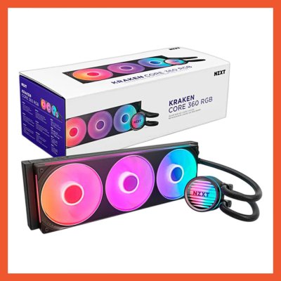 CPU LIQUID COOLING NZXT KRAKEN CORE 360 RGB BLACK (RL-KR36C-B1)